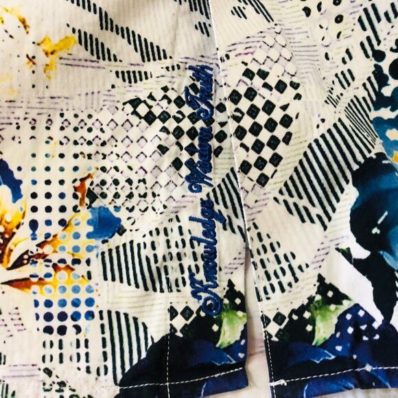 Robert Graham Men's Size Large Floral Geometric Button Up Shirt - Picture 4 of 7